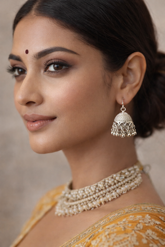 Oxidised jhumka Combo Set