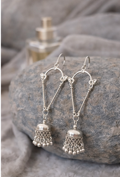 Oxidised Silver Ethnic Earrings Combo Set (2 Pairs)