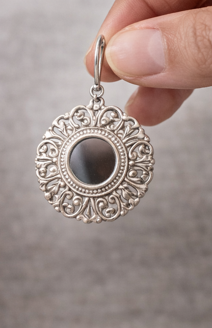 Oxidised Silver Ethnic Earrings Combo Set (2 Pairs)