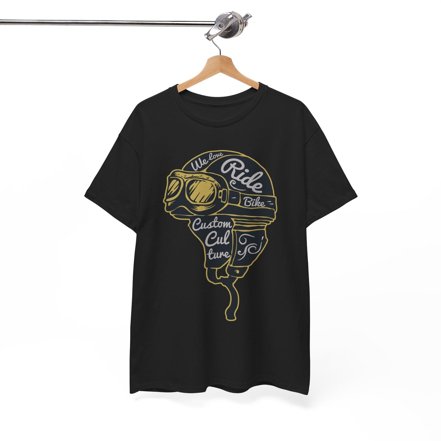 We Love Ride Biker Helmet Graphic T-Shirt