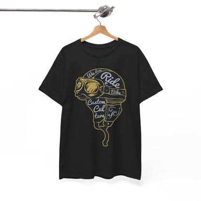 We Love Ride Biker Helmet Graphic T-Shirt