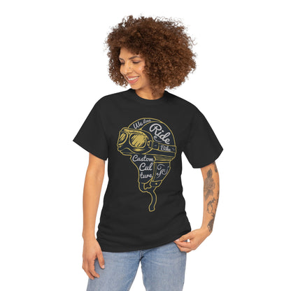 We Love Ride Biker Helmet Graphic T-Shirt